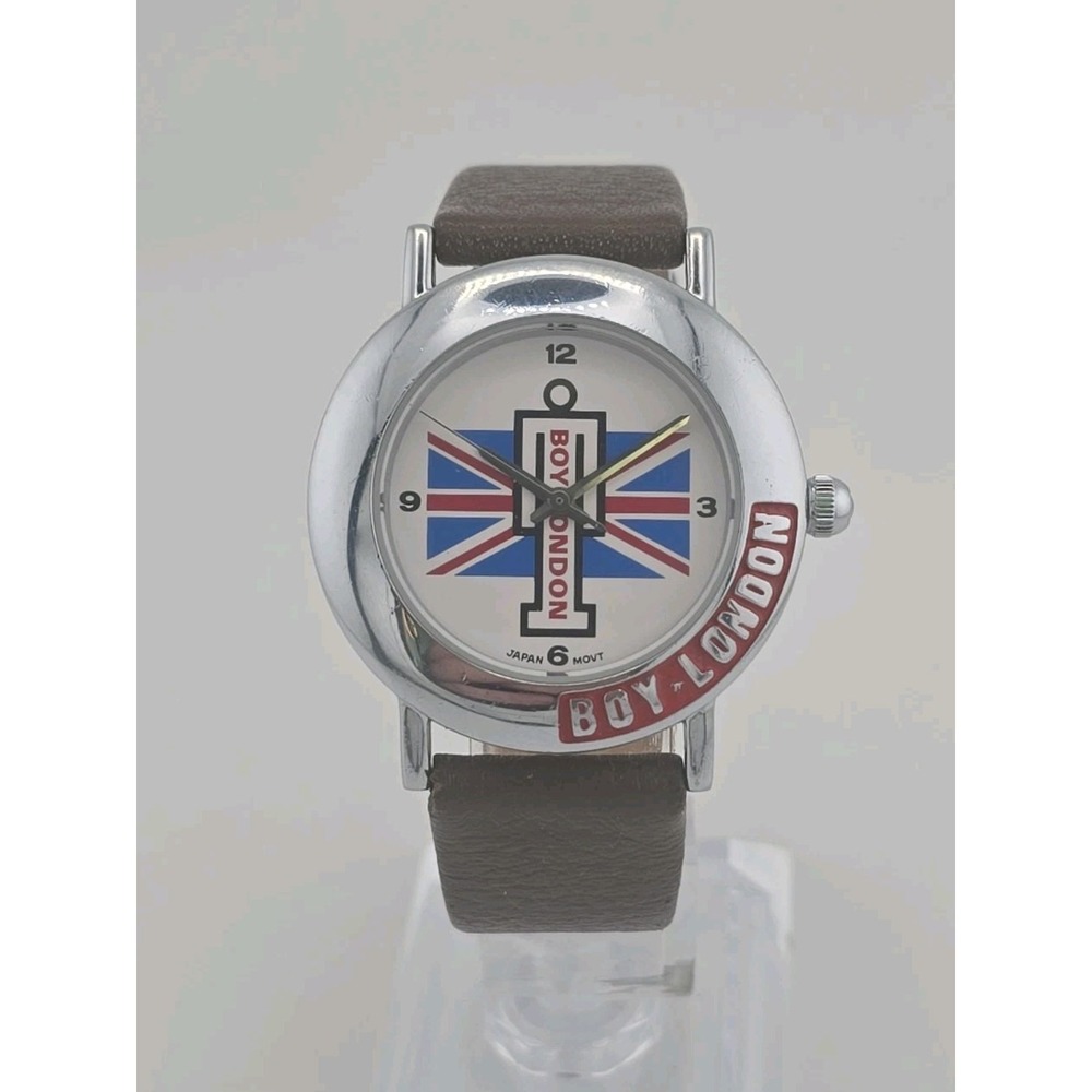 Boy London Analog Quartz Mens Watch Union Jack Flag Dial New Battery Working